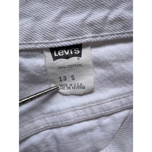 Vintage 80's LEVIS 501 White Jeans Made in USA 13 S / 28-29" W / High Rise - Picture 10 of 11